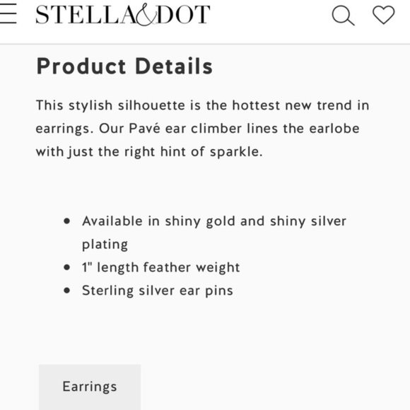 ::S&D [SILVER] Sterling Pavé Triangle Path Ear Climbers - Picture 12 of 12